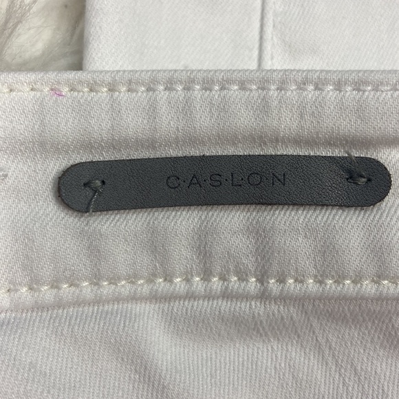 Calson Skinny Ankle White Denim Ripped Jeans - Picture 9 of 11